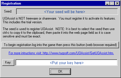 Registration Dialog